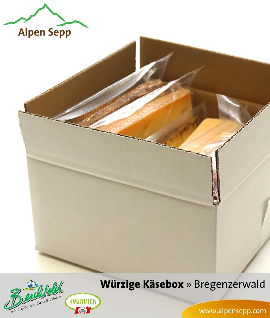 Würzige Kennenlern Käsebox aus Heumilch vom Alpen Sepp