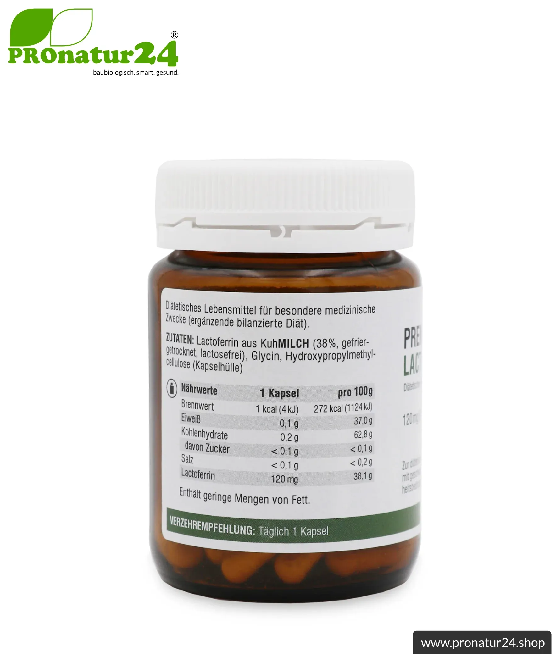 Lactoferrin HFQ Kapseln | 120 mg in höchster Reinheit | Diätetisches Lebensmittel in Premium Qualität – Bild 4