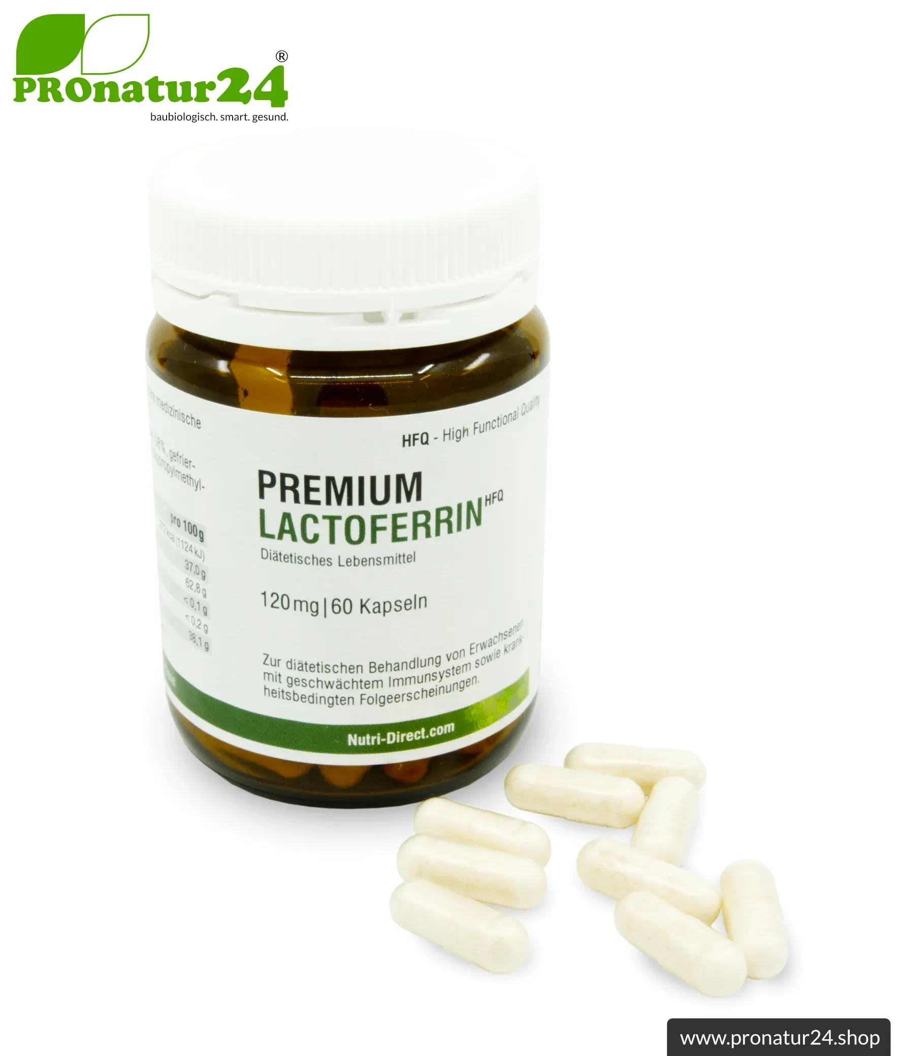 Lactoferrin HFQ Kapseln | 120 mg in höchster Reinheit | Diätetisches Lebensmittel in Premium Qualität – Bild 3